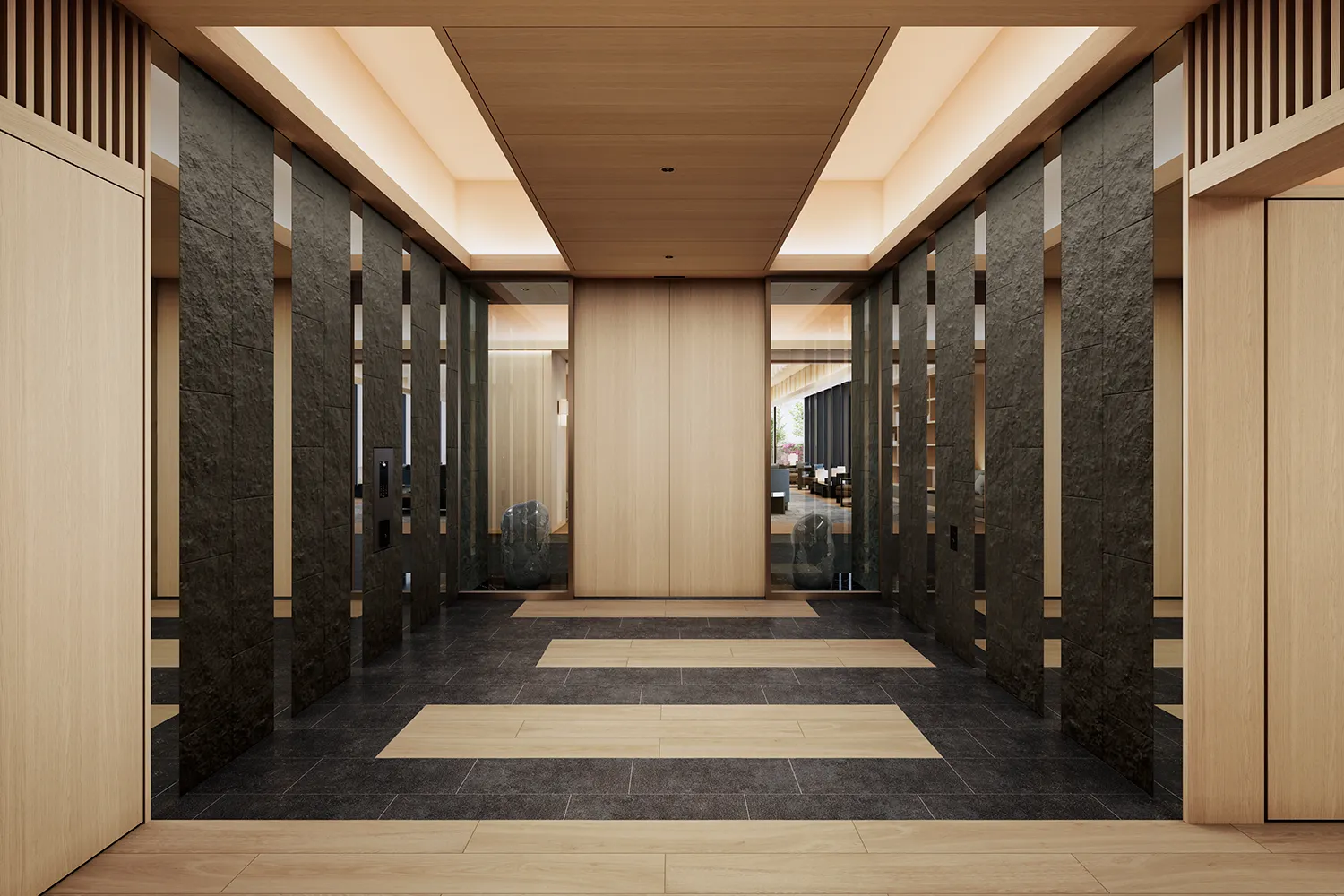 3階エレベーターホール完成予想CG ※4