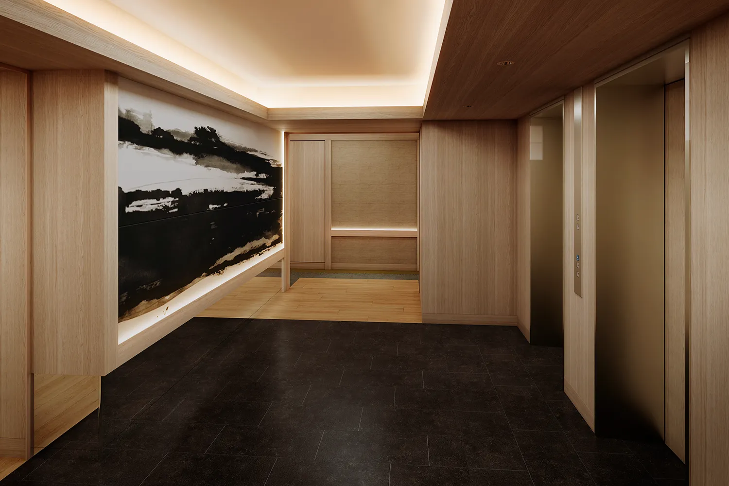 5〜10階エレベーターホールCG ※7