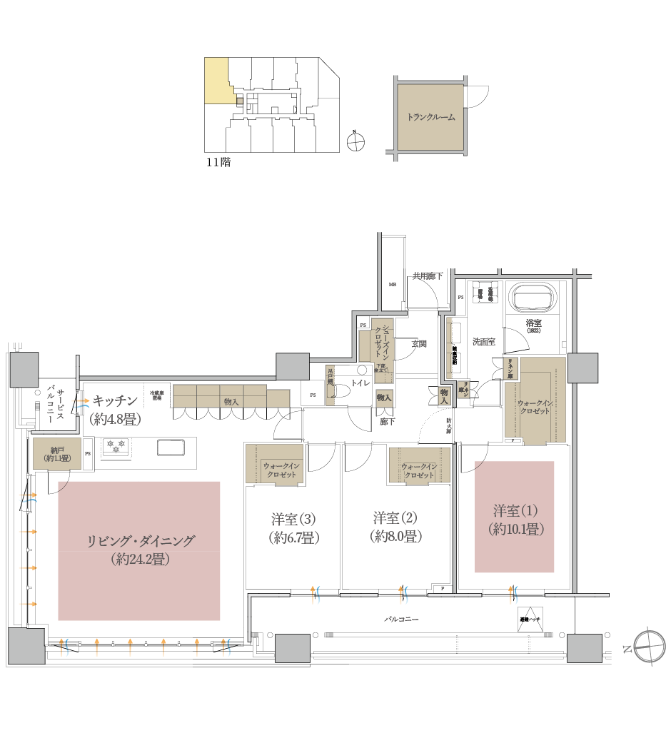 O Type 間取図面