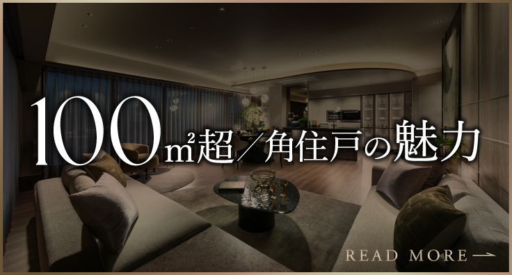 100㎡超／角住戸の魅力